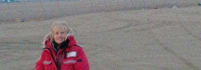 Robbin standing in front of the Pang Mountains